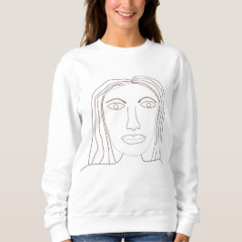 Sudadera arte de dibujo abstracto chica