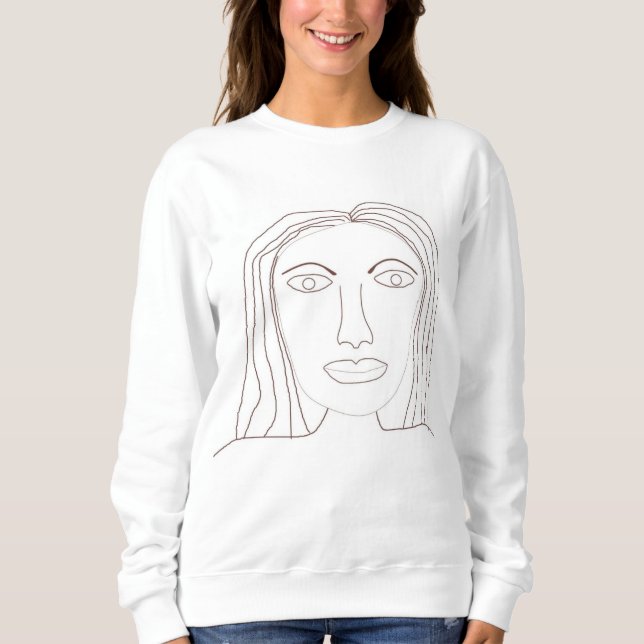 Sudadera arte de dibujo abstracto chica (Anverso)