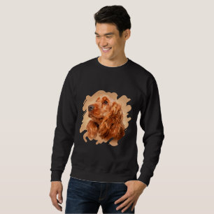 Sudadera Arte de Digitaces del perro de cocker spaniel del