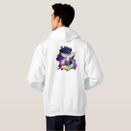 Sudadera Arte de Diosa Cósmica y Pájaro Celestial Volador