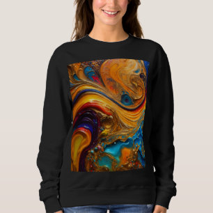 Sudadera arte de diseño único hecho con pincel
