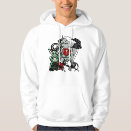 Sudadera Arte de elefante esqueleto y conejo gótico geek