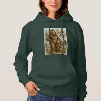Sudadera Arte de familia de criptid forestal acuarela Bigfo