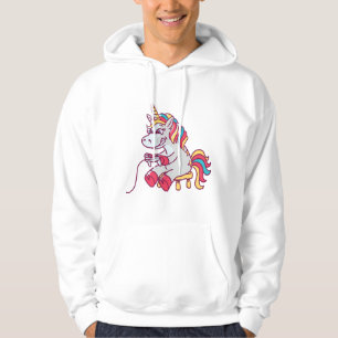 Sudadera Arte de fantasía de un gamer de unicornio lindo