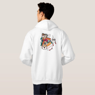 Sudadera Arte de fideos ramen con serpiente y gatos kawaii