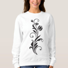 Sudadera Arte de Flor Floral Ornamental Elegante