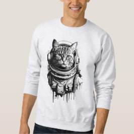 Sudadera Arte de gato astronauta con tinta