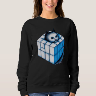 Sudadera Arte de gato azul retrato de gatito lindo meow kit