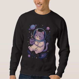 Sudadera Arte de Gato Cósmico Adorable | Taza y Camiseta de