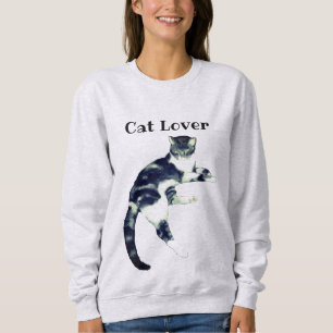 Sudadera Arte de gato negro y blanco 