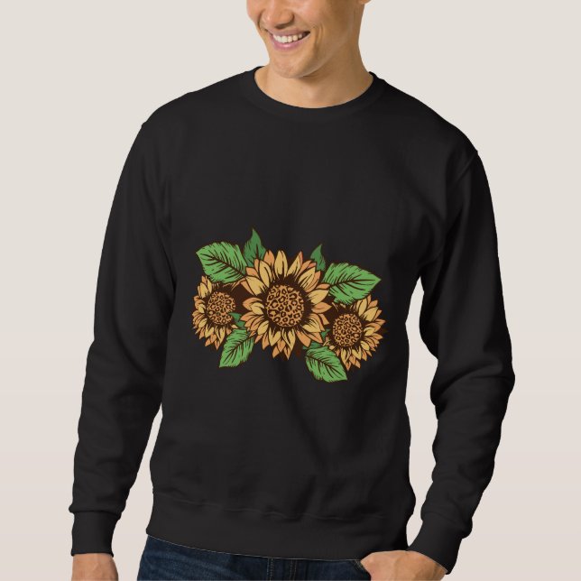 Sudadera Arte de girasoles flores amarillas lindas (Anverso)