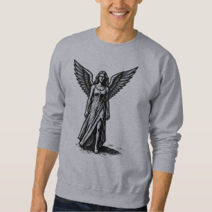 Sudadera Arte de grabado en madera de ángel celestial