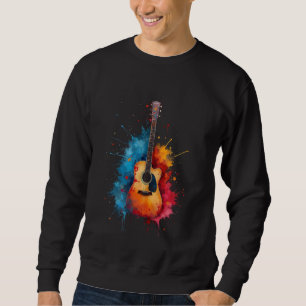 Sudadera Arte de guitarra colorido