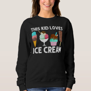 Sudadera Arte de helado genial para niños conos de gelato c