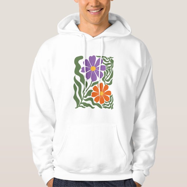 Sudadera Arte de ilustración floral (Anverso)