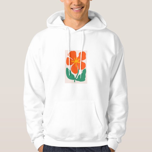 Sudadera Arte de ilustración floral (Anverso)