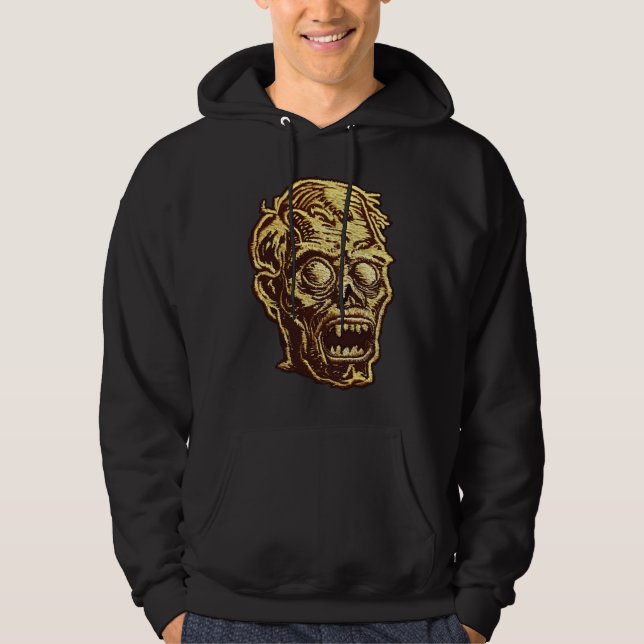Sudadera Arte de Insignia Bordada de Zombie Dorado (Anverso)