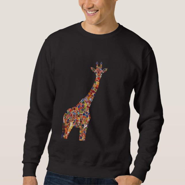 Sudadera Arte de jirafa colorido (Anverso)