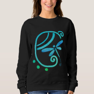 Sudadera Arte de la libélula azul abstracto