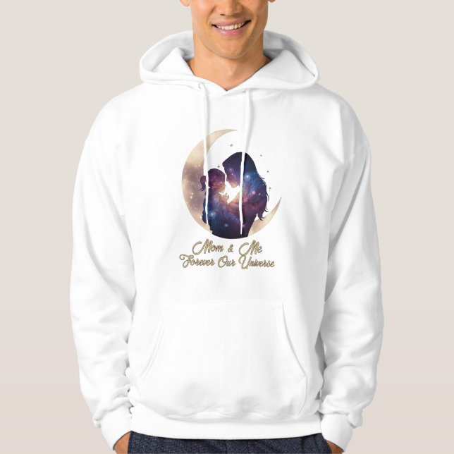 Sudadera Arte de la Luna con Silueta de Galaxia Madre e Hij (Anverso)