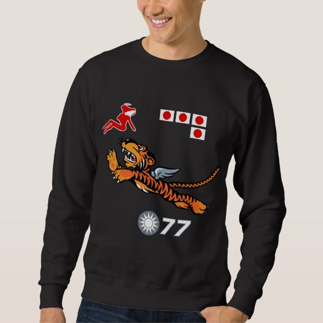 Sudadera Arte de la nariz de Flying Tigers WWII (Anverso)