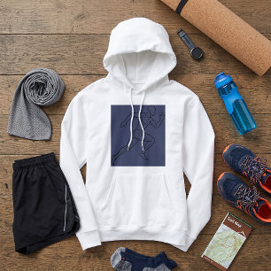 Sudadera Arte de Línea Continua Corredor de Velocidad