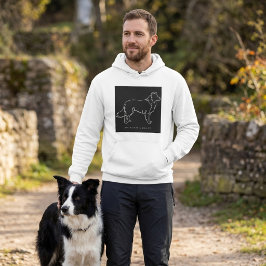 Sudadera Arte de línea de Border Collie minimalista gráfico