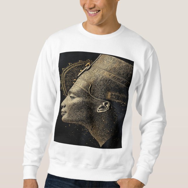 Sudadera Arte de línea de silueta moderna de Nefertiti (Anverso)