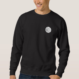 Sudadera Arte de línea minimalista de baloncesto en cuello