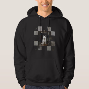 Sudadera Arte de Lobo Blanco Animal Geométrico