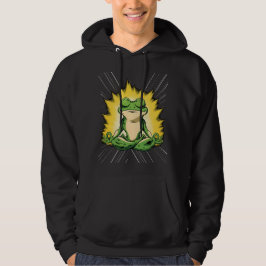 Sudadera Arte de Meditación de la Rana Zen Super Saiyan Glo