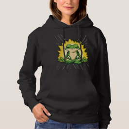 Sudadera Arte de Meditación de la Rana Zen Super Saiyan Glo