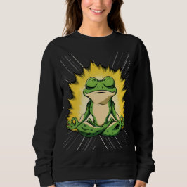 Sudadera Arte de Meditación de la Rana Zen Super Saiyan Glo