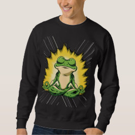 Sudadera Arte de Meditación de la Rana Zen Super Saiyan Glo