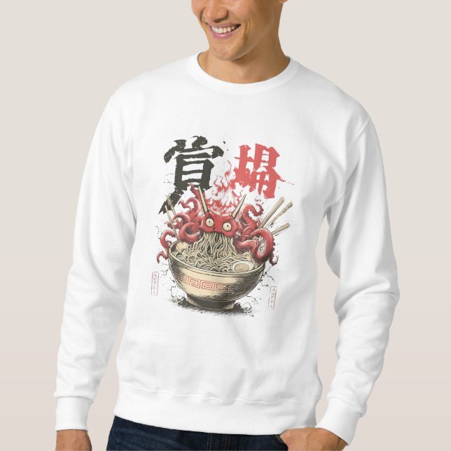 Sudadera Arte de monstruo Ramen Oni – Tazón de Ramen del de (Anverso)