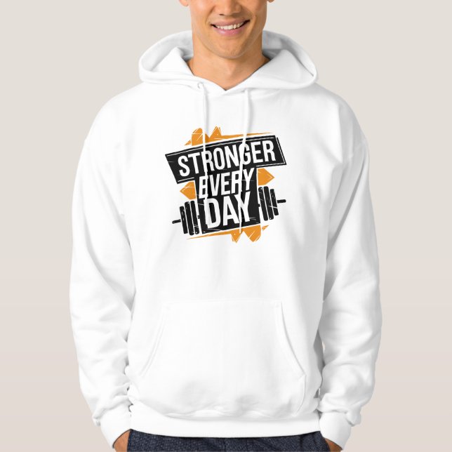 Sudadera Arte de motivación para el progreso del fitness dí (Anverso)