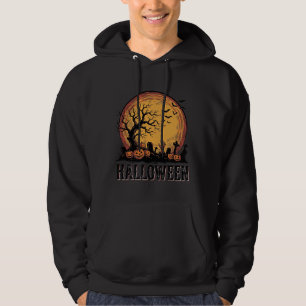 Sudadera Arte de murciélago lunar en cementerio de Hallowee
