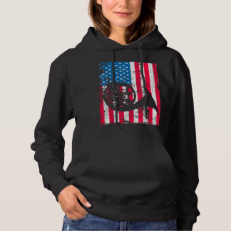 Sudadera Arte de música retro del Cuerno francés vintage de