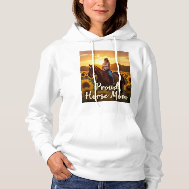 Sudadera Arte de orgullosa madre de caballo (Anverso)