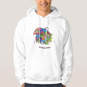 Sudadera Arte de pájaro de color dibujado a mano