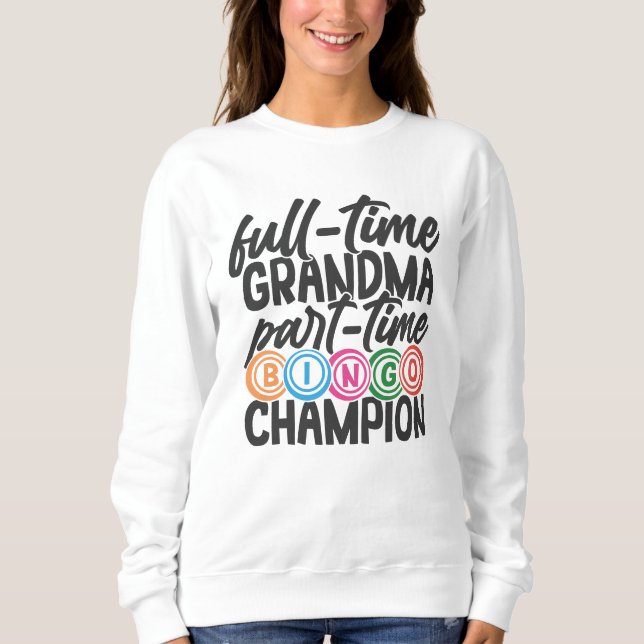 Sudadera Arte de palabras de Abuela Bingo Lindo (Anverso)