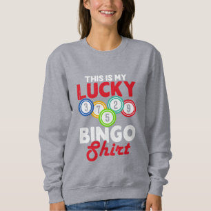 Sudadera Arte de palabras de Bingo afortunado lindo