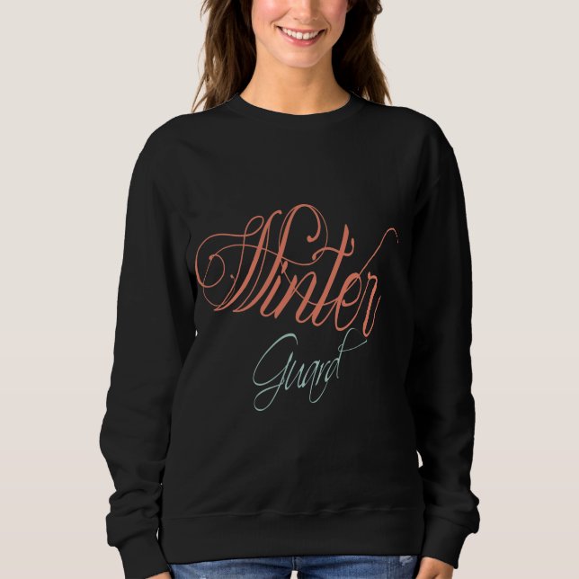 Sudadera Arte de palabras de guión de Winter Guard (Anverso)
