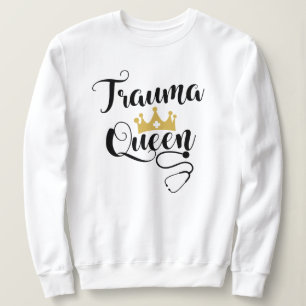 Sudadera arte de palabras de la Reina del Trauma Adorable E