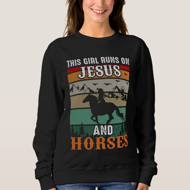 Sudadera Arte de palabras de los caballos de Jesús (Anverso)
