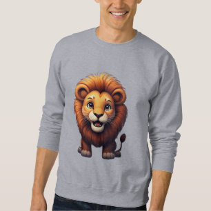 Sudadera Arte de pared para guardería de león lindo Animal