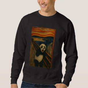 Sudadera Arte de parodia gráfica de grito de panda divertid