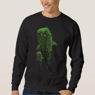 Sudadera Arte de Partículas de Tiburón Ballena Brillante