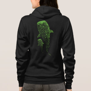 Sudadera Arte de Partículas de Tiburón Ballena Brillante