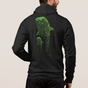 Sudadera Arte de Partículas de Tiburón Ballena Brillante